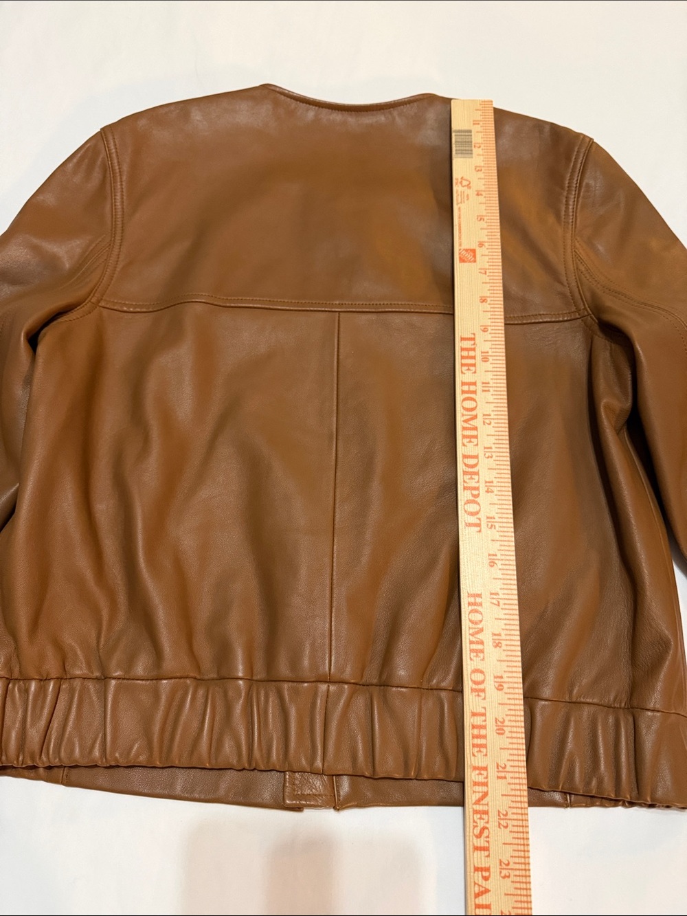 Theory Lamb Leather Zip-Front Bomber Jacket L Like New - Picture 7 of 9